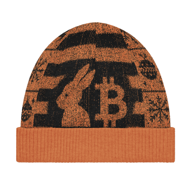 Bitcoin Weihnachts-Kaninchen - Gestrickte Mütze