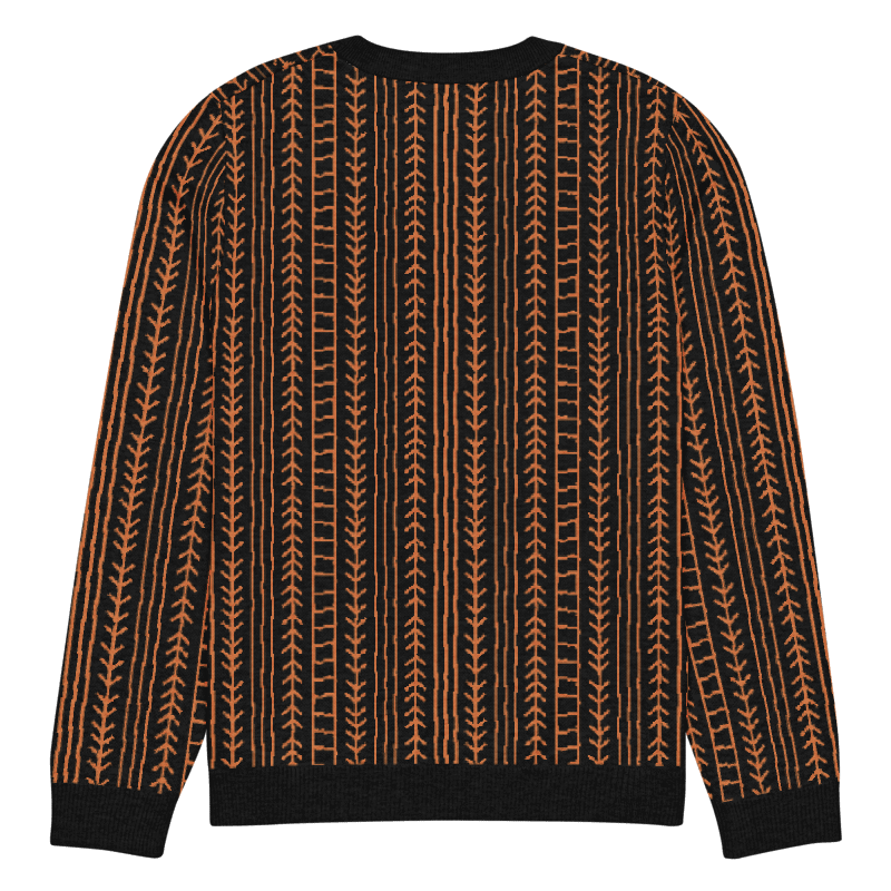 Merry Bitmas! - Klassischer Weihnachts-Strickpullover mit Rundhalsausschnitt